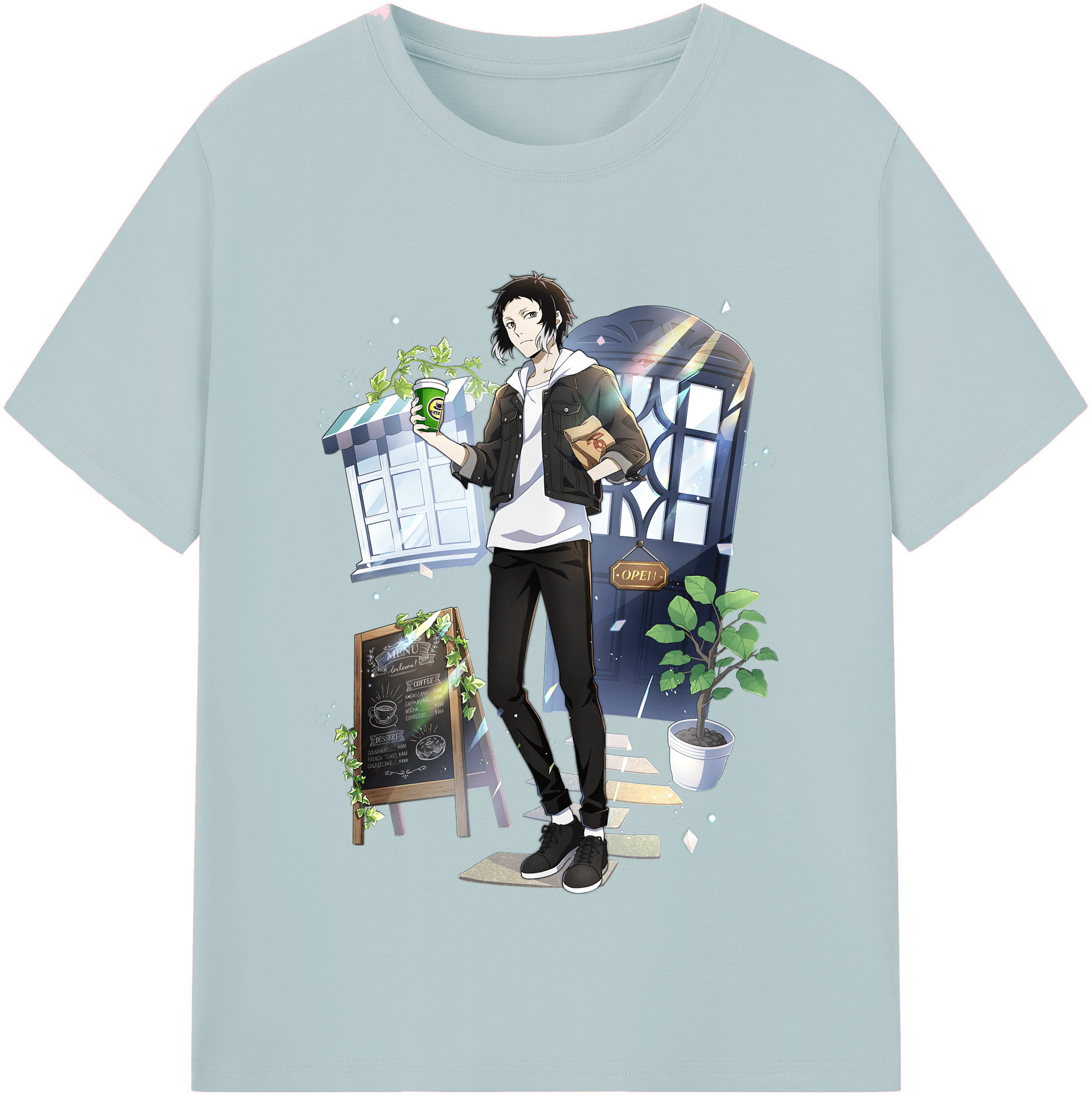 （画像用） 文豪ストレイドッグス Bungo Stray Dogs 綿100％半袖Tシャツ（フロントプリント）